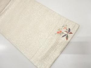 アンティーク　花模様刺繍袋帯（材料）